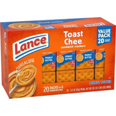 美國🇺🇸Lance三明治餅乾，ToastChee花生醬