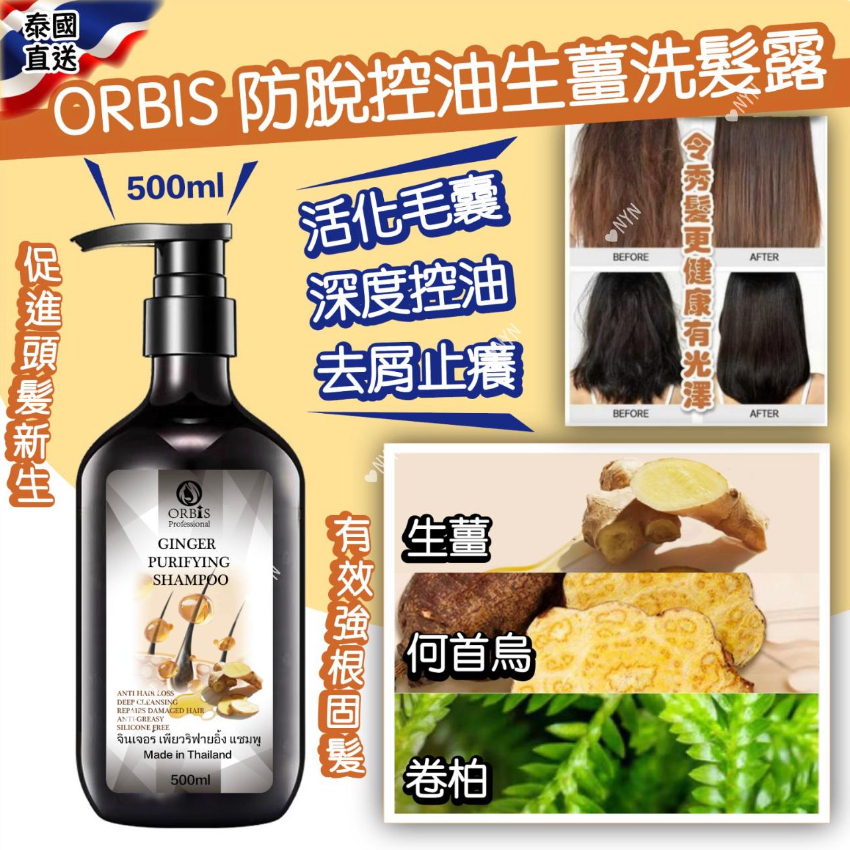 泰國直送🇹🇭 ORBIS 防脫控油生薑洗髮露500ml